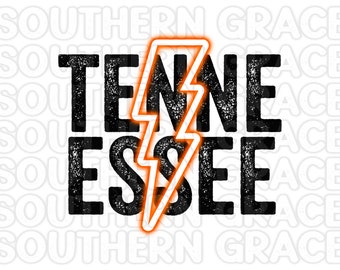 Tennessee Neon PNG digital download