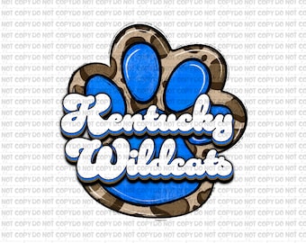Kentucky Wildcats Paw PNG digital download