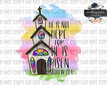 He is Risen PNG digital download