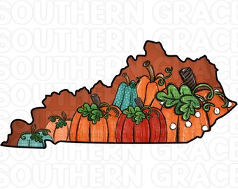 Kentucky KY Pumpkins PNG digital download
