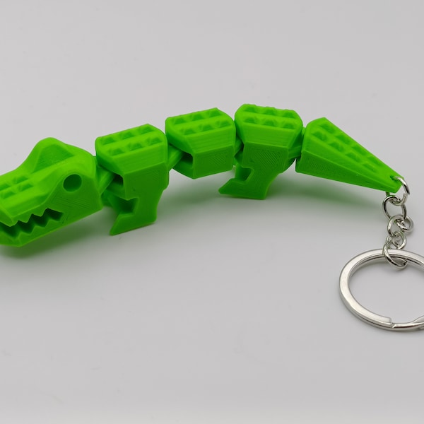 Schlüsselanhänger beweglicher Alligator - 3D Druck