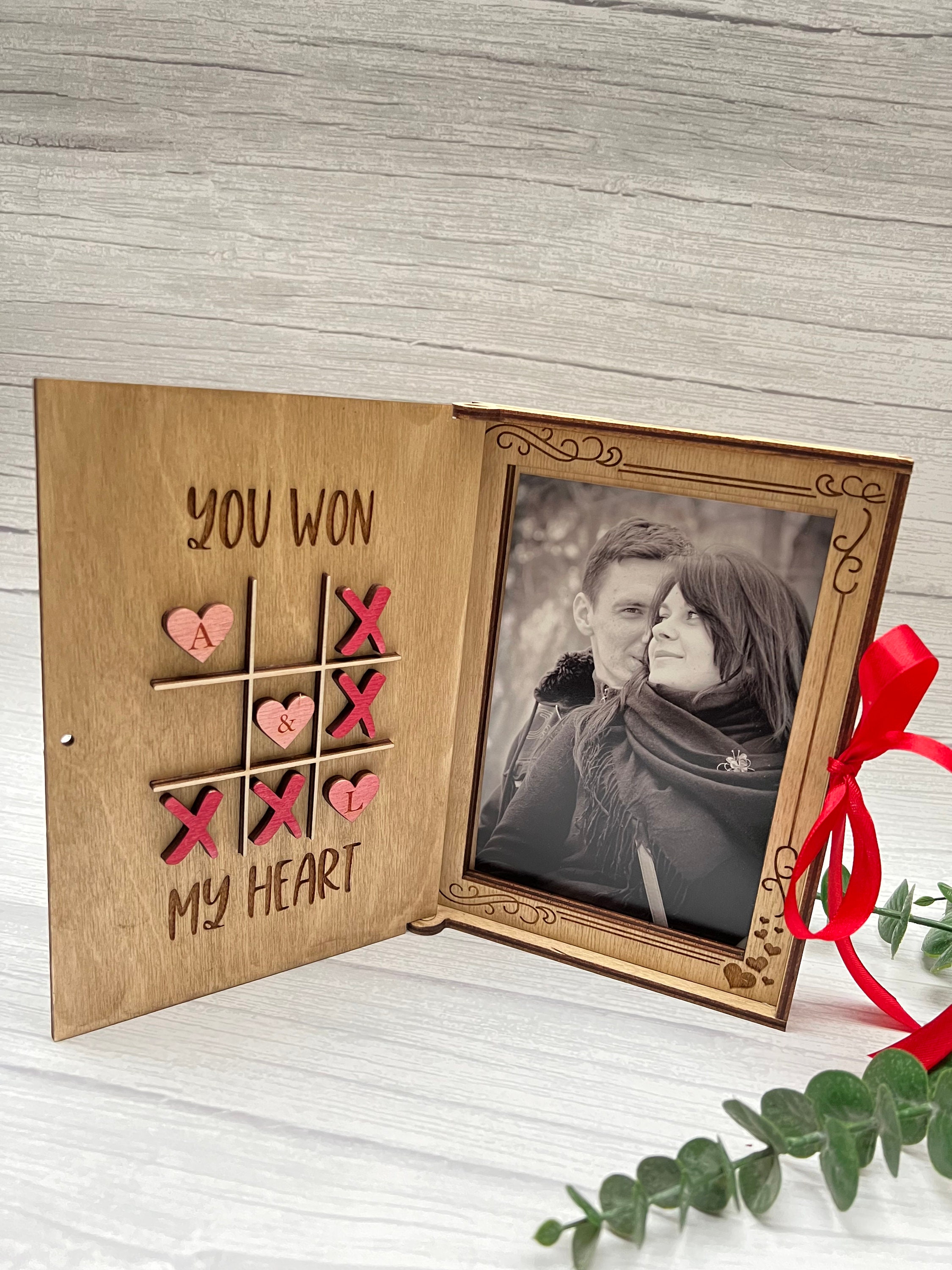 Valentine's Love Couple Photo Frame Book Case Lasercut Etsy