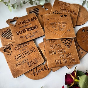 Funny Valentine's Coasters: Love Messages Lasercut File (Digital Download)