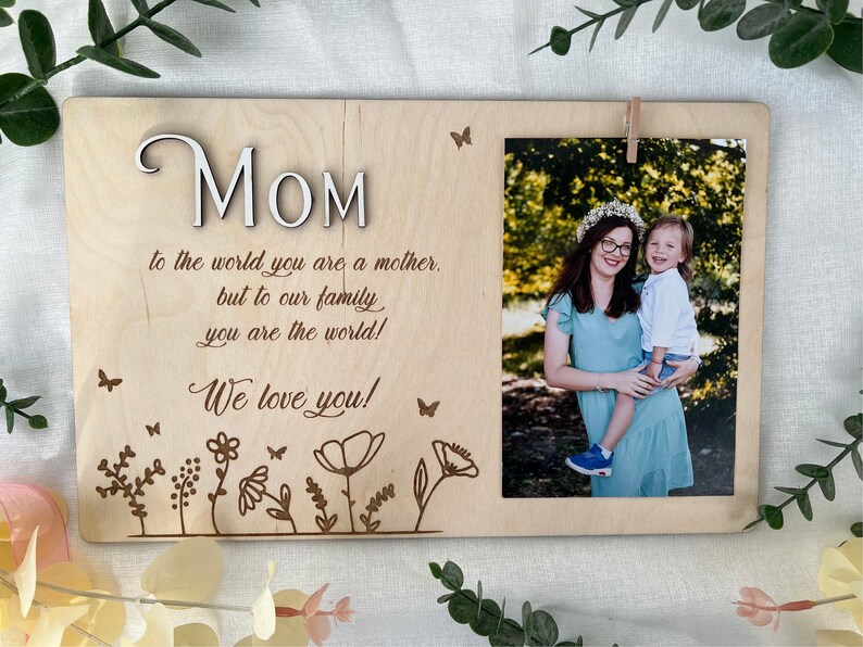 Moms Day Photo Frame Mothers Day Photo Frame Flowers Digital Etsy