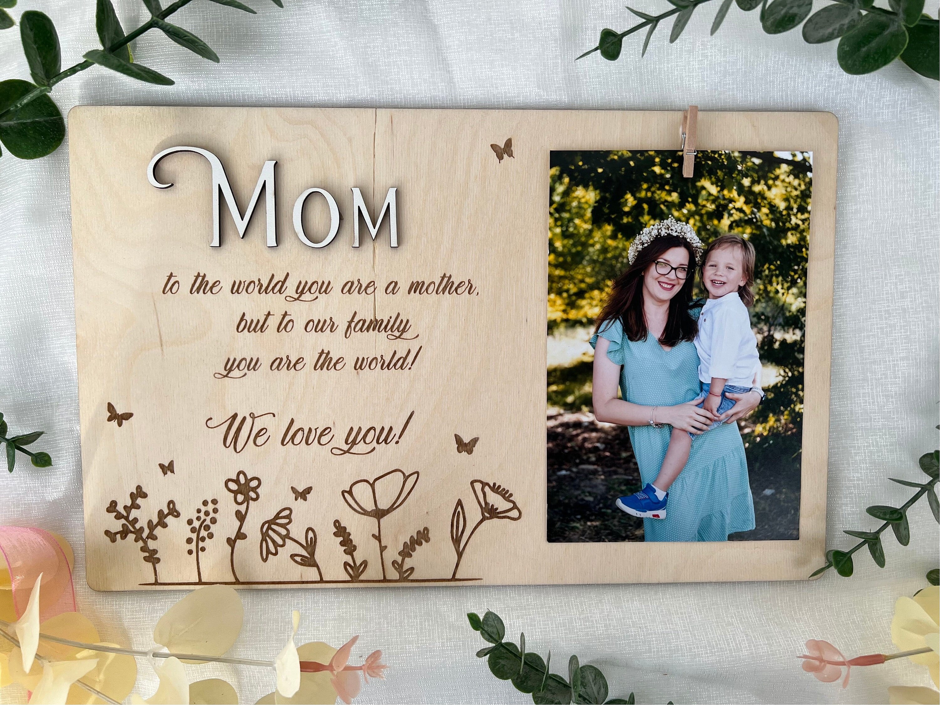 Moms Day Photo Frame Mothers Day Photo Frame Flowers Digital Etsy