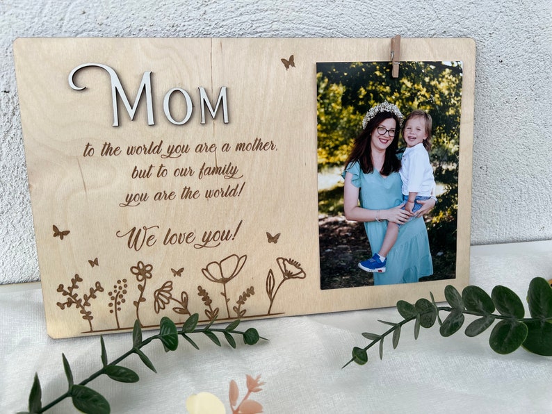 Moms Day Photo Frame Mothers Day Photo Frame Flowers Digital Etsy