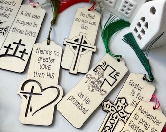 Cut and Score Bundle Religious Bookmarks Easter Jesus, Christian Design, Bundle Dxf SVG Instant Download Glowforge Laser Cut Digital File