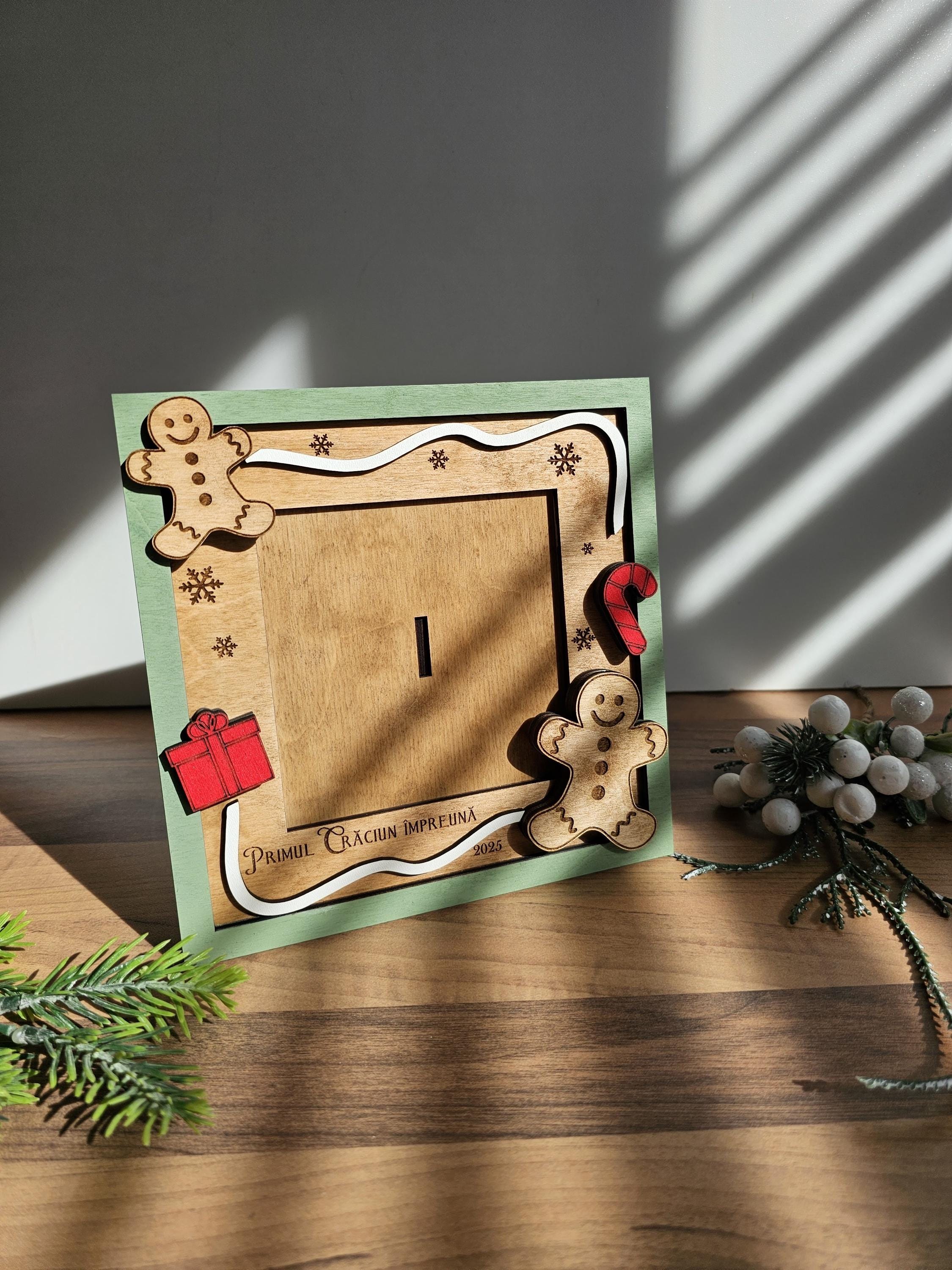 Gingerbread Photo Frame SVG DXF - Laser Cut Christmas (digital File) - Etsy