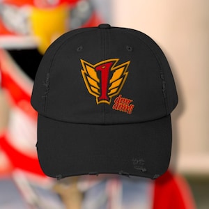 Go-Onger Red Speed King Distressed Hat Super Sentai T Shirt Custom Graphic Art Cosplay Shirts Rangers Retro Vintage 90s