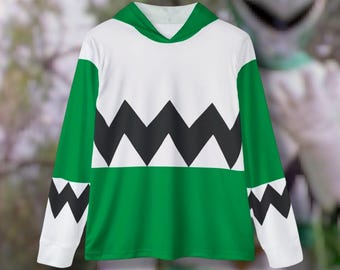 Gingaman Grün Hoodie (Komplettdruck) Super Sentai Individuell leicht, atmungsaktiv, Workout, Überzug, Fitness, Retro