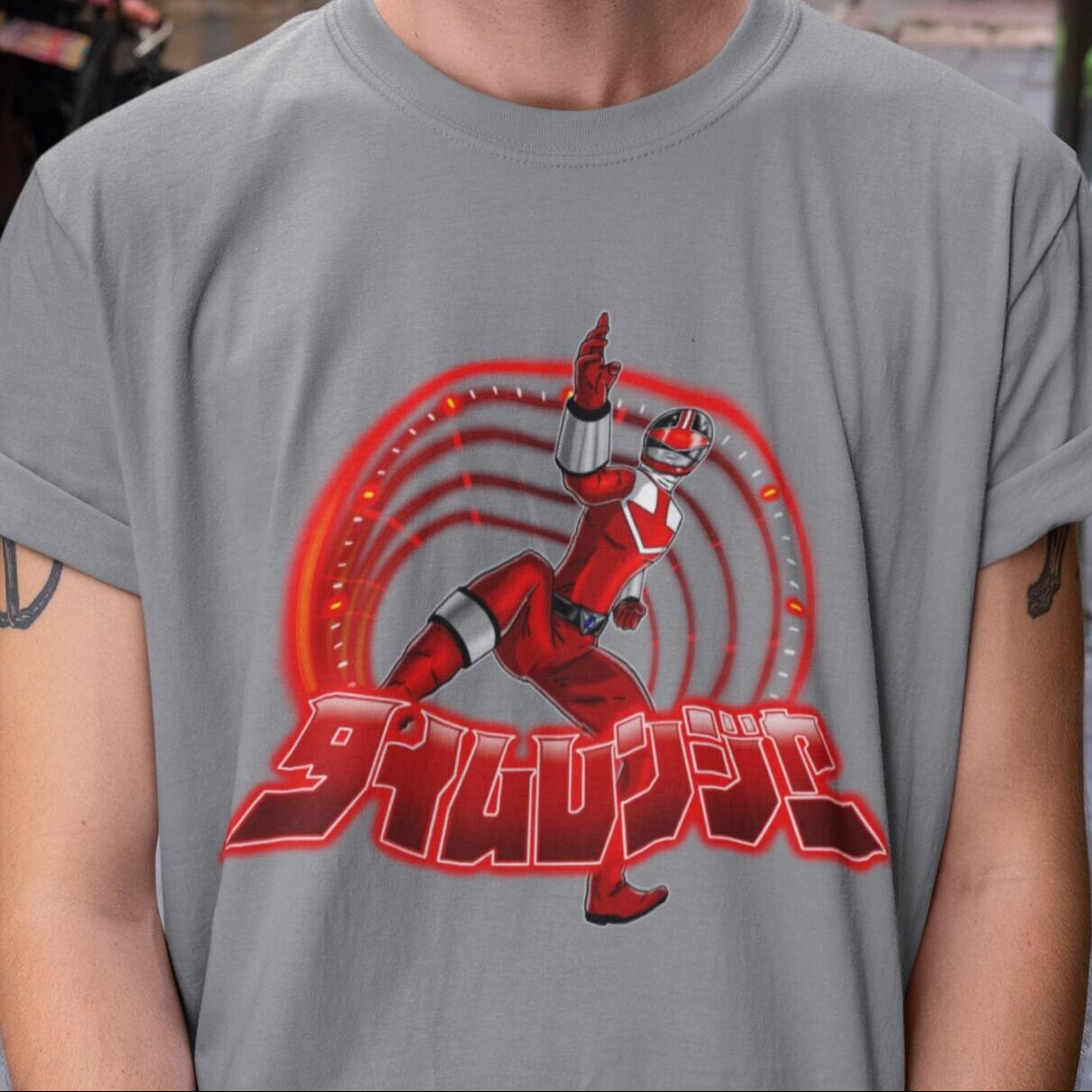 レッドタイムフォーススーパー戦隊Tシャツタイムレンジャーパワー 