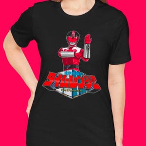 Timeranger Pink Tee Super Sentai T Shirt Custom Graphic Art Cosplay Shirts Rangers Retro Vintage 90s