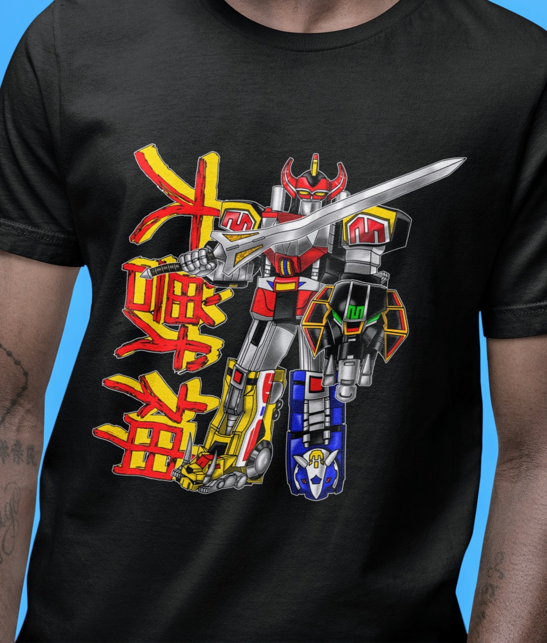 Daizyujin Super Sentai T Shirt Megazord Mech Zyuranger Custom
