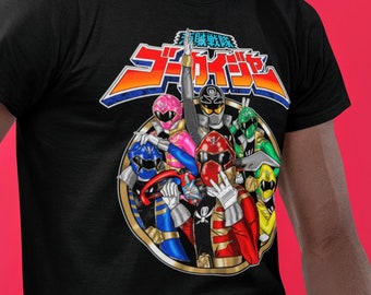 Gokaiger Team Super Sentai Rangers T Shirt Custom Graphic Art Shirts Rangers Retro Superhero Vintage Tee