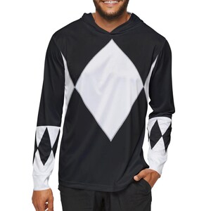 Zyuranger Black Mammoth Ranger Lightweight, Breathable, workout, pull over, fitness Hoodie (Full Print) Super Sentai Custom image 2