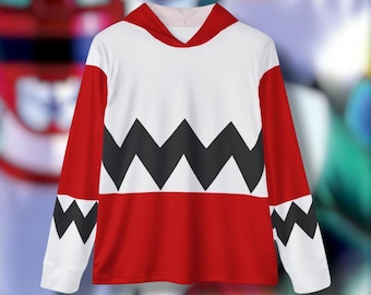 Gingaman Red Hoodie (Full Print) Super Sentai Custom Lightweight, Breathable, Workout, Pull over, Fitness, Retro