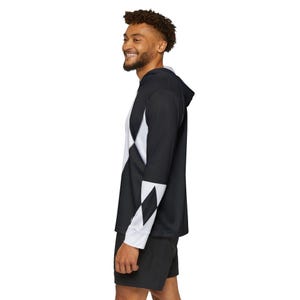 Zyuranger Black Mammoth Ranger Lightweight, Breathable, workout, pull over, fitness Hoodie (Full Print) Super Sentai Custom image 6