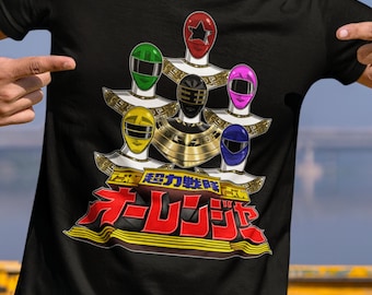 Ohranger Super Sentai T Shirt Zeo Ranger Custom Graphic Art Cosplay Shirts Rangers Retro Superhero Vintage Tee