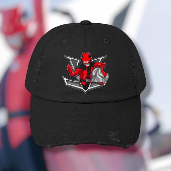 Lupinranger Lupin - Gorra roja desgastada Super Sentai, diseño gráfico personalizado, camisetas de cosplay, Rangers, retro, vintage, años 90
