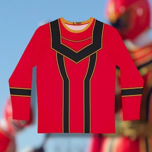 Magiranger Magi Red Long Sleeve Shirt (Full Print) Super Sentai Custom Graphic Art Shirts Rangers Mystic Force Retro Superhero