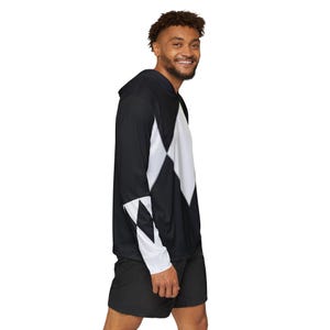 Zyuranger Black Mammoth Ranger Lightweight, Breathable, workout, pull over, fitness Hoodie (Full Print) Super Sentai Custom image 7