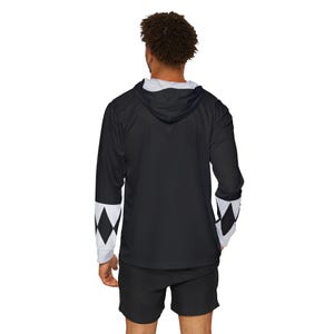 Zyuranger Black Mammoth Ranger Lightweight, Breathable, workout, pull over, fitness Hoodie (Full Print) Super Sentai Custom image 5