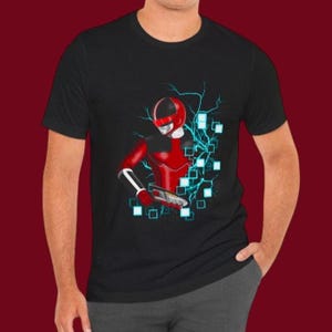 Quantum Ranger (Blaster) Tee Super Sentai T Shirt Custom Graphic Art Cosplay Shirts Rangers Retro Vintage 90s Tee