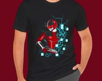 Quantum Ranger (Blaster) Tee Super Sentai T Shirt Custom Graphic Art Cosplay Shirts Rangers Retro Vintage 90s Tee