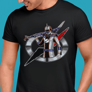 Boukenger Silver Ranger Super Sentai T Shirt Custom Graphic Art Shirts Rangers Retro Superhero Vintage Tee