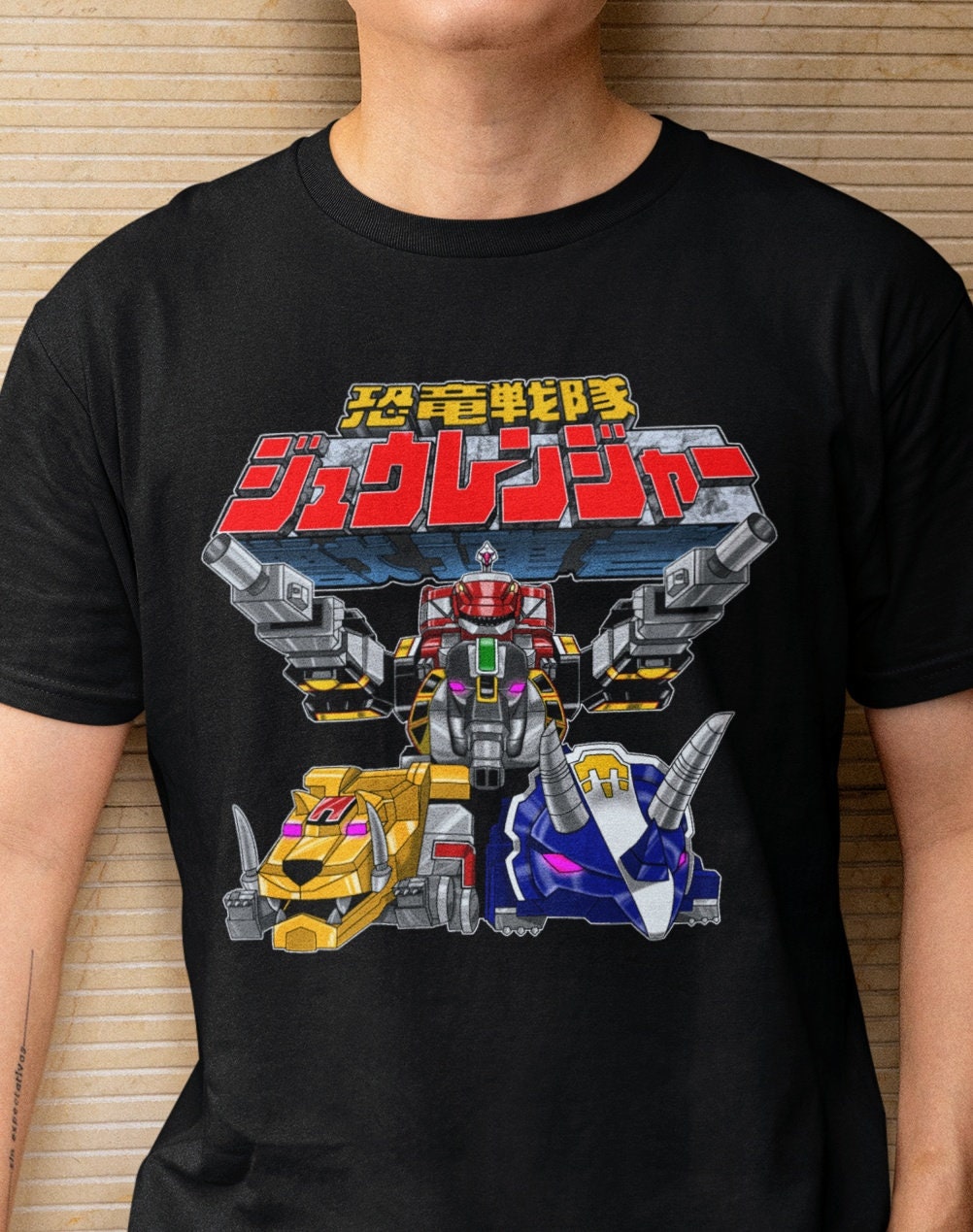 Zyuranger Mecha Super Sentai T Shirt Megazord Custom Graphic Art