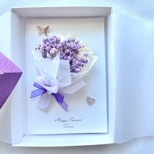 A5 Handmade Luxus Personalisierte Geburtstagskarte, Geburtstagsgeschenk, 3D Blumen Geburtstagskarte, Mama, Frau, Tochter, Schwester, Freundin C001