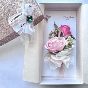 Handgefertigte personalisierte Luxus Geburtstagskarte, Geburtstagsgeschenk, Mutter, Frau, Schwester, Tochter, Freundin, Tante C625