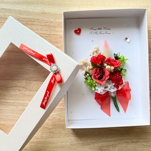Luxury Handmade Personalised Birthday Card, 3D Flower Birthday Card, Flower Bouquet Card C047