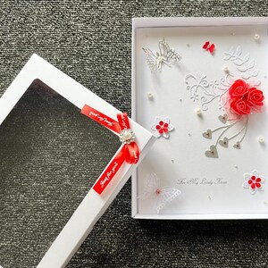 Luxe gepersonaliseerde verjaardagskaart, 3D-bloem verjaardagskaart, bloemen verjaardagskaart, verjaardagskaart C064