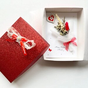 Luxury Personalised Birthday Card, Handmade Dried Flower Card, Dried Flower Birthday Card, Birthday Card, Bouquet Card, 3D Flower Card C065