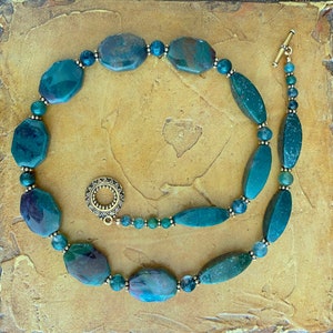 Natural Ruby Zoisite Necklace, Genuine Anyolite Crystal Healing Jewelry
