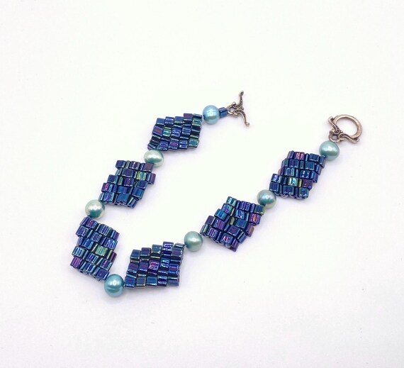 Mystic Süßwasserperlen 925 Silber Armband Trio