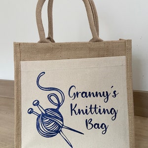 Personalised Shopping Bag, Crafting Bag, Customised Tote Bag, Mothers Day Gift, Present for Granny, Celebrate Mothers Day, Reusable Shopper image 2