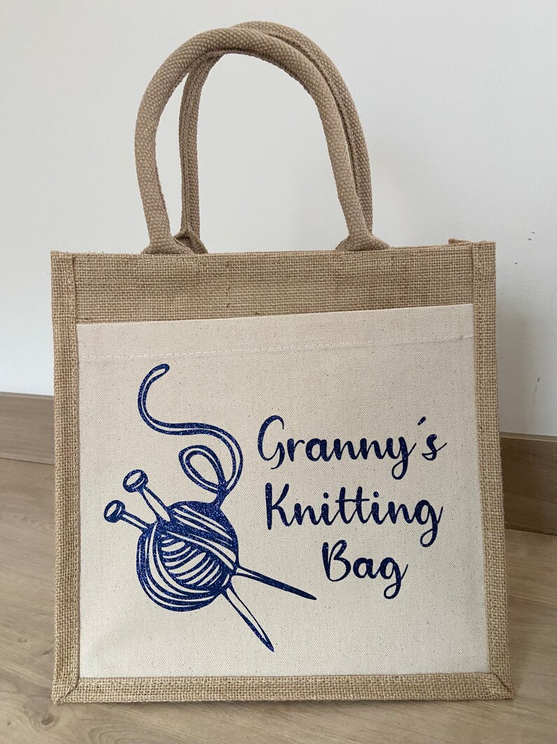 Personalised Shopping Bag, Crafting Bag, Customised Tote Bag, Mothers Day Gift, Present for Granny, Celebrate Mothers Day, Reusable Shopper image 2