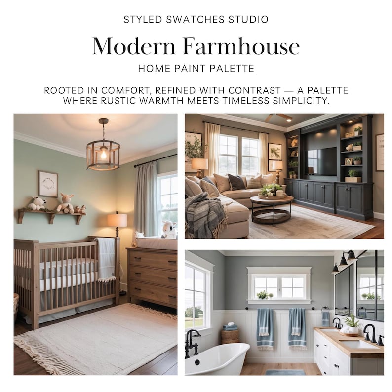 Sherwin Williams Modern Farmhouse Paint Color Palette | Neutral Home ...