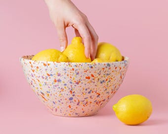 Ręcznie malowana ceramiczna miska do sałatki: hiszpańskie narzędzie do serwowania, 1,5 l - Carnaval