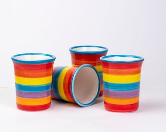 PACK 4 ceramic vase - Ceramic Spring Cup of Coffee - Cute Aesthetic iris Cup - Housewarming Gift Ideas funny vase IRIS