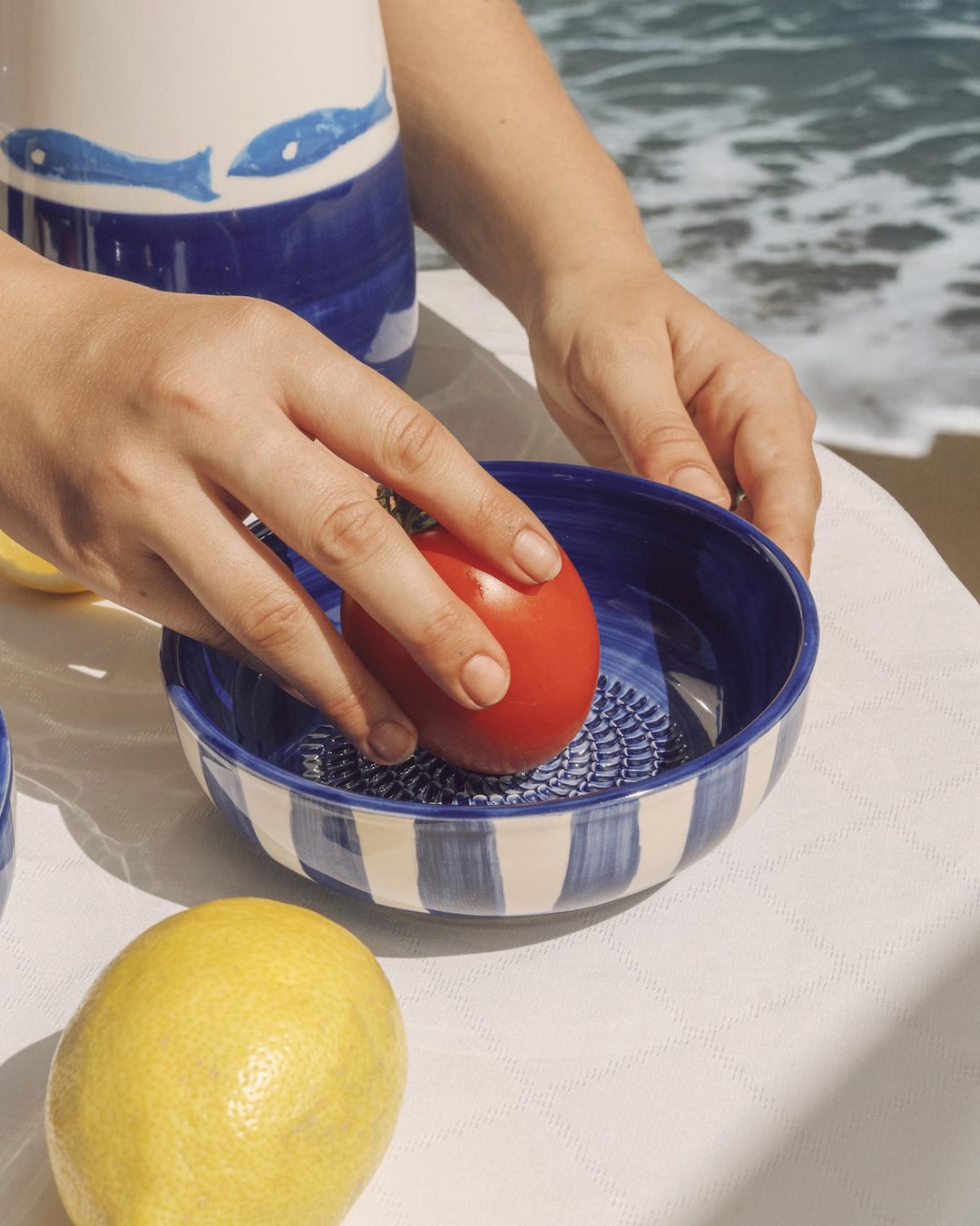 Ceramic Ginger Grater Plate: Costa Azul Kitchen Utensil, Made in Spain - Large 19 x 5 cm