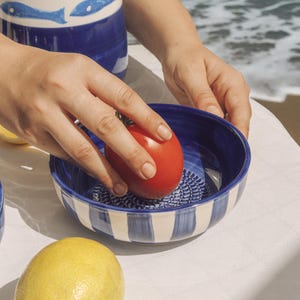 Râpe à gingembre en céramique : ustensile de cuisine Costa Azul, fabriqué en Espagne