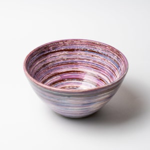 Large Ceramic Bowl Handmade Purple Kitchen Decor 21 CM / LAVANDA image 3