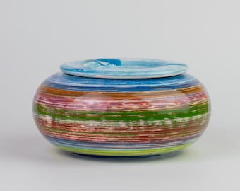 OFFERT - Ashtray Multicolor Ceramic Storage Tank, Vessel - Housewarming Modern Gift - Multifunctional Home Decor Piece SOL