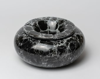Ashtray - Multi functional - Handmade Ceramic - Black and White - Unique Gift