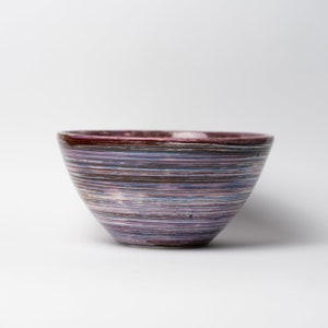 Large Ceramic Bowl Handmade Purple Kitchen Decor 21 CM / LAVANDA image 2