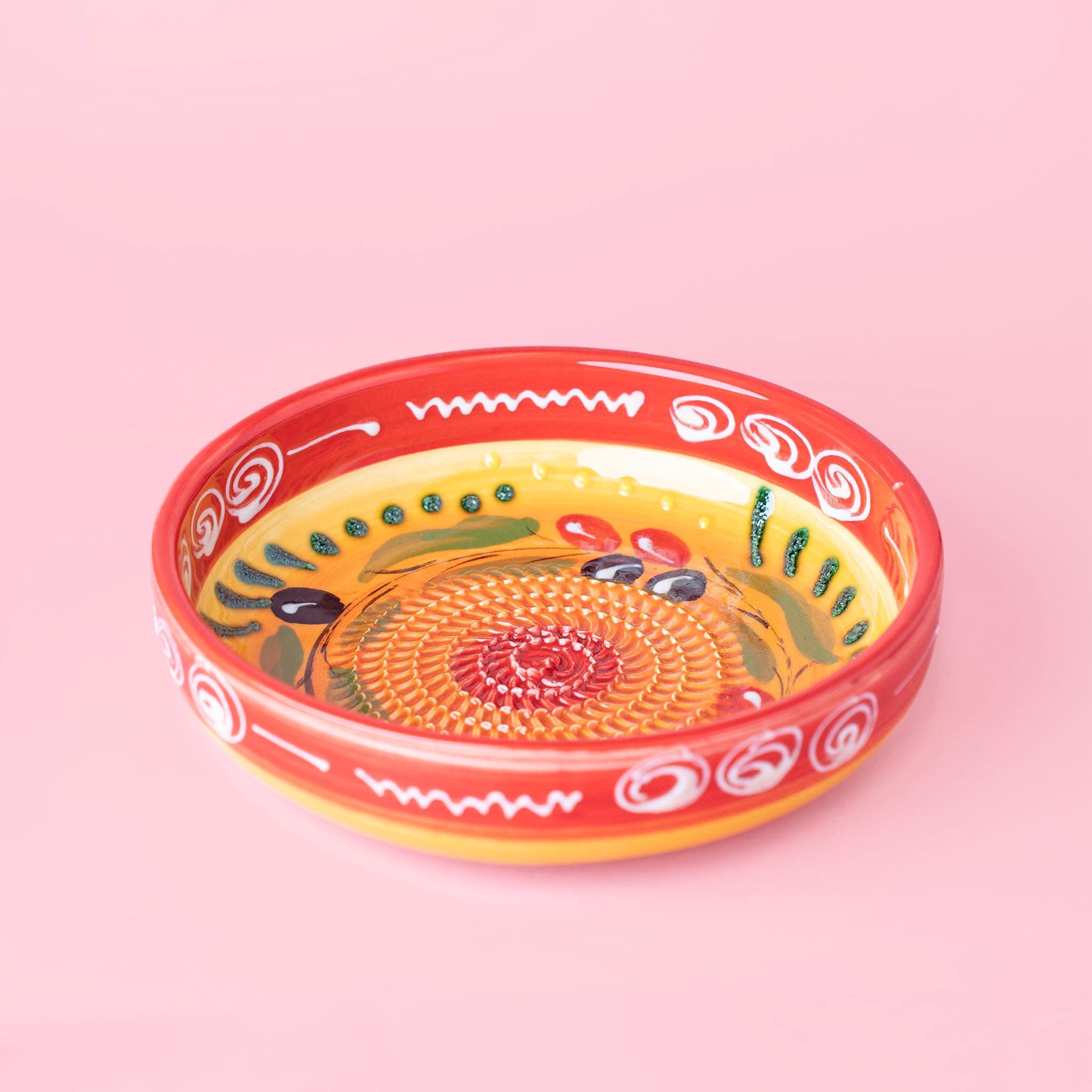 Handmade Ceramic Grater Plate: Spanish Pottery - Provenzal Design