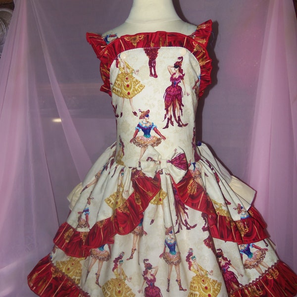 The Phantom Of the Opera  Vintage RARE new fabric  Dress   Size 6  ruffles